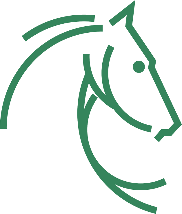 Ein abstrahiertes Pferde Icon